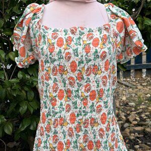 Walt Disney World Vault Orange Bird Smock Top Size 2X